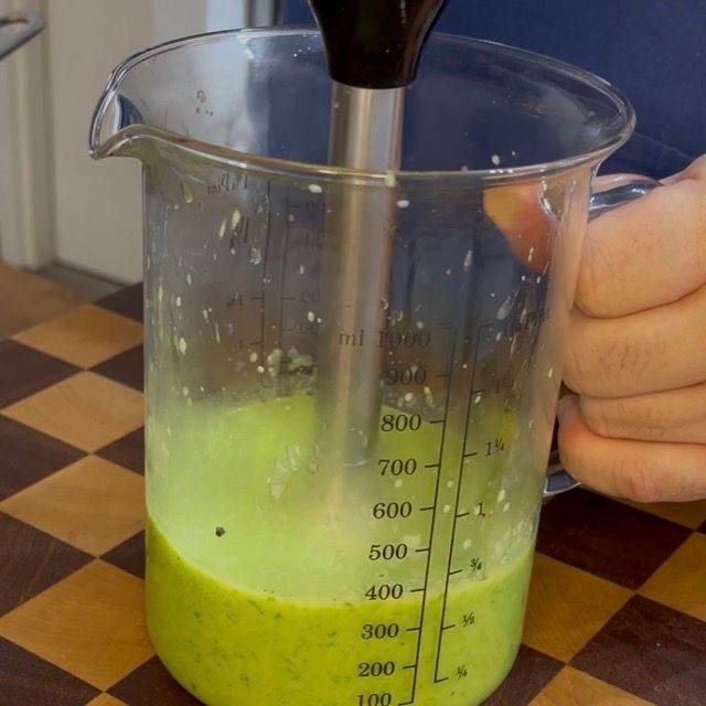 crema di zucchine e piselli