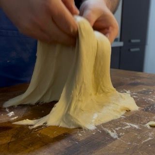 Impasto che sviluppa la maglia glutinica grazie alle pieghe