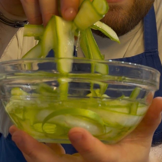 taglio verdure per insalata russa