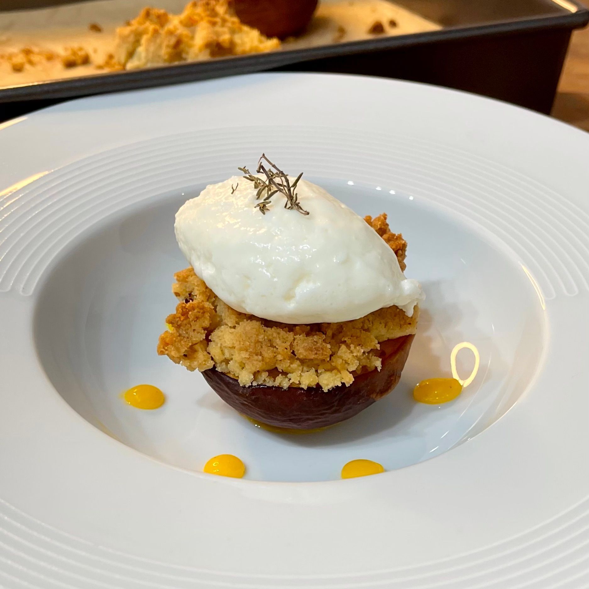Pesche crumble