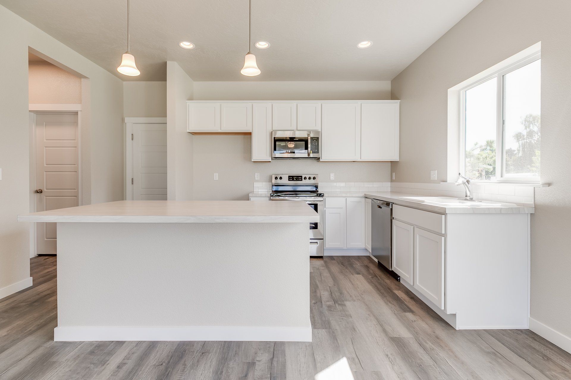 kitchen with hardwood floors