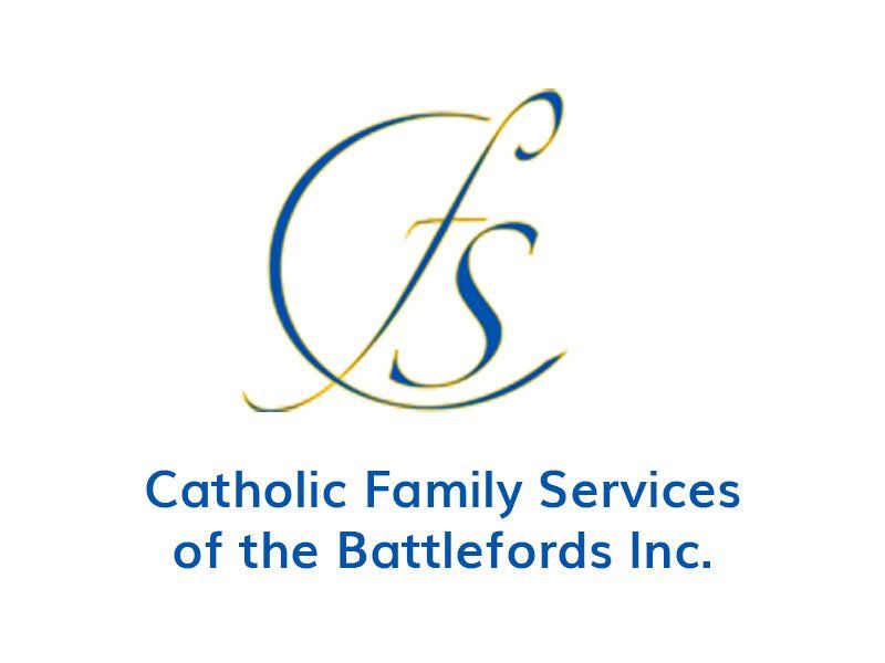 A logo for catholic family services of the battlefords inc.