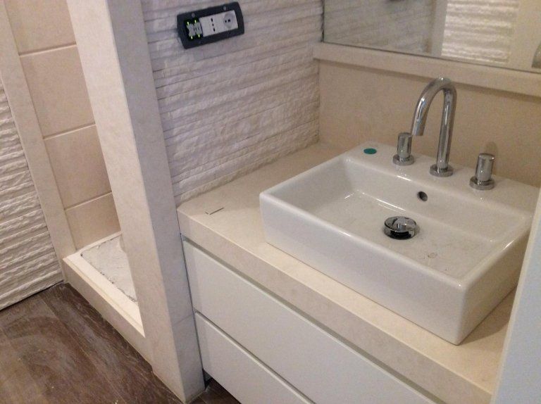 squared washbasin for bathroom