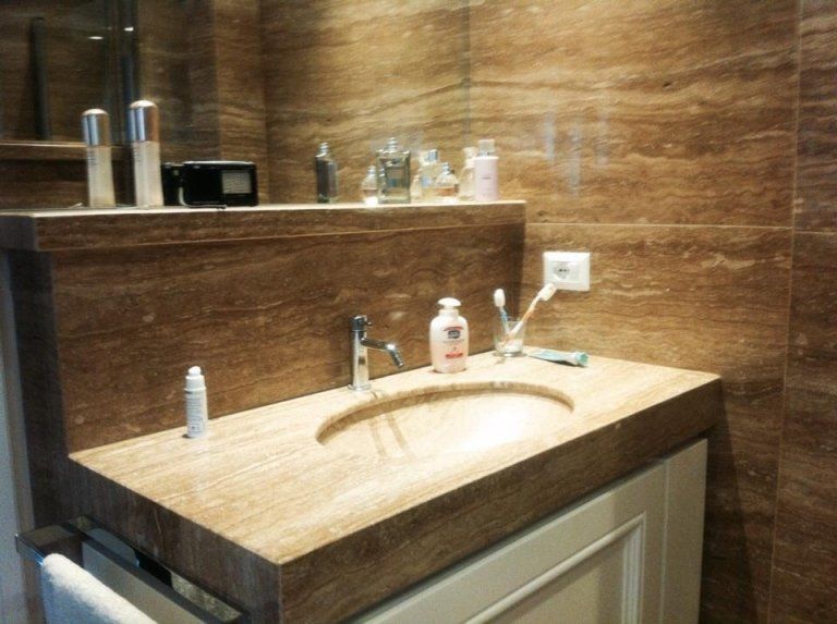 brown marble washbasin top