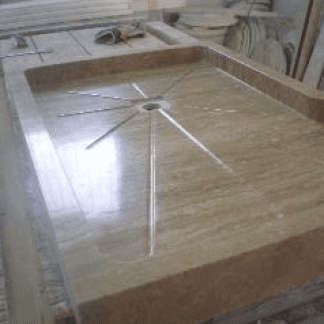 piatto doccia in pietra beige