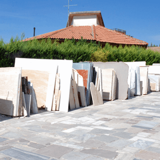 deposito di lastre di pietre naturali e marmo