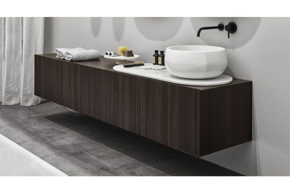 mobile bagno con lavabo da appoggio