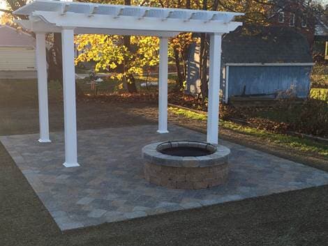 Outdoor Gazebo With Fire Pit — Beaver County, PA — McCreary's Lawn Care