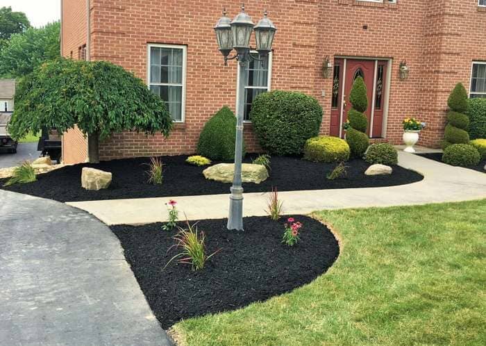 Landscaped Front Door — Beaver County, PA — McCreary's Lawn Care