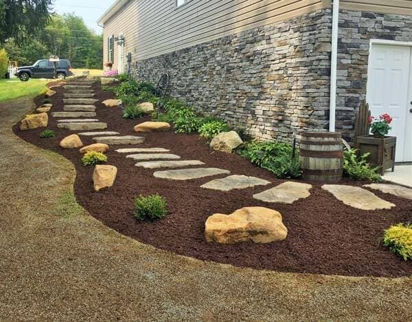 Landscaped Path — Beaver County, PA — McCreary's Lawn Care