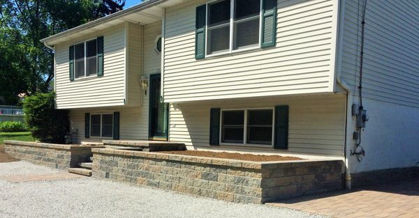 Bricked Retaining Wall And Steps — Beaver County, PA — McCreary's Lawn Care