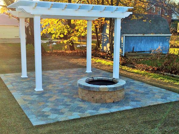Bricked Firepit— Beaver County, PA — McCreary's Lawn Care