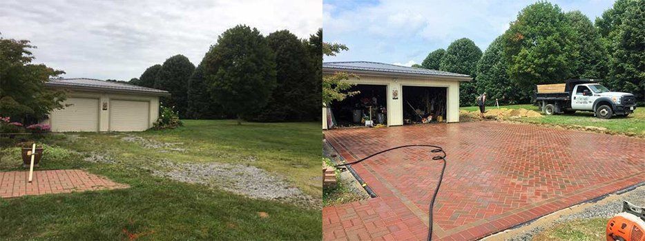 Before And After Patio Garage — Beaver County, PA — McCreary's Lawn Care