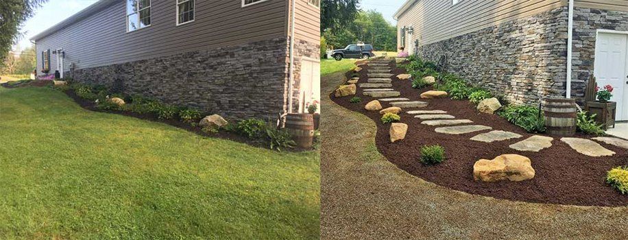 Before And After Side Walk — Beaver County, PA — McCreary's Lawn Care