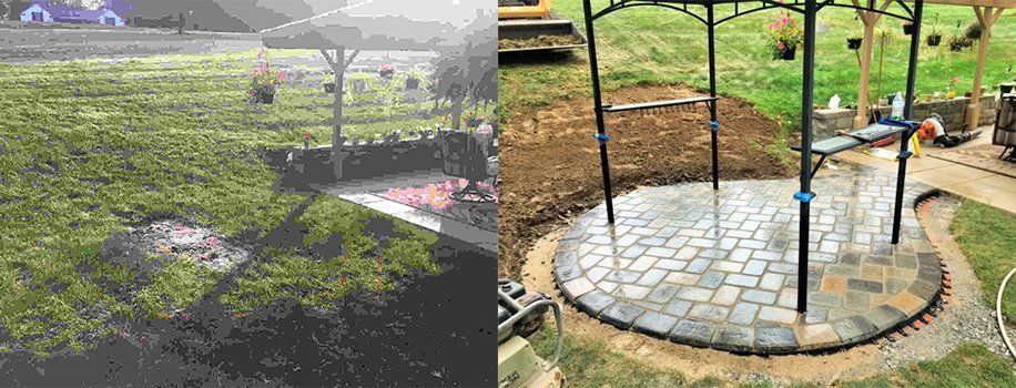 Before And After Gazebo Installation — Beaver County, PA — McCreary's Lawn Care