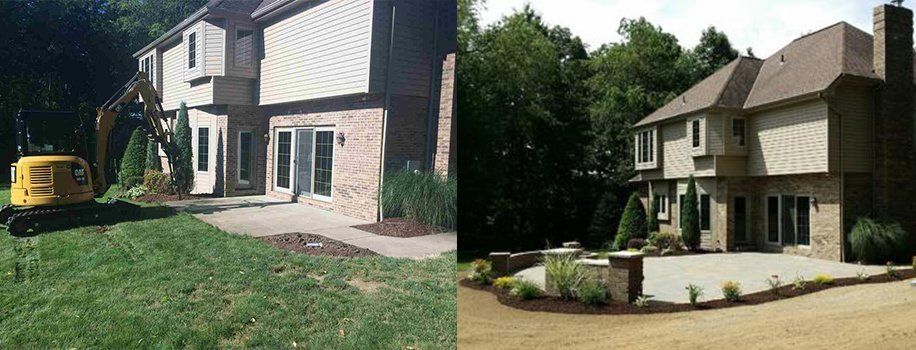 Before And After Side Fireplace— Beaver County, PA — McCreary's Lawn Care