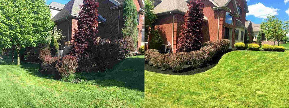 Before And After Landscaped Area — Beaver County, PA — McCreary's Lawn Care