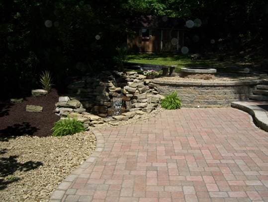 Patio Water Feature — Beaver County, PA — McCreary's Lawn Care