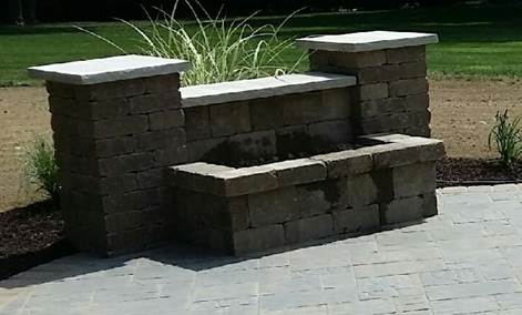Bricked Water Feature And Outdoor — Beaver County, PA — McCreary's Lawn Care