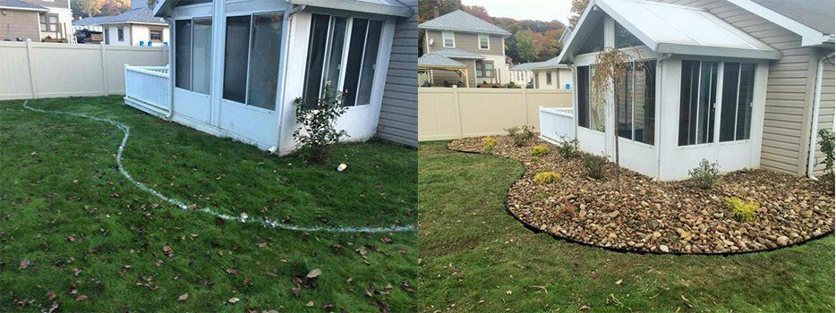 Before And After Landscaping Around House — Beaver County, PA — McCreary's Lawn Care