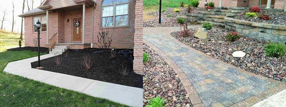 Before And After Patio Pathway Landscaping — Beaver County, PA — McCreary's Lawn Care