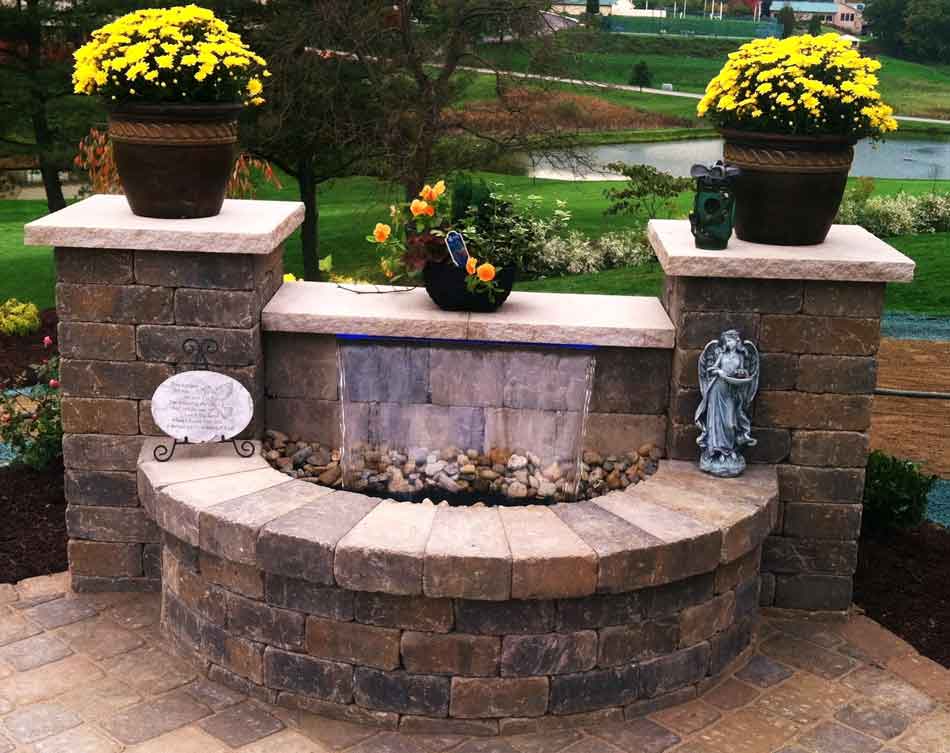 Statue Water Feature And Outdoor — Beaver County, PA — McCreary's Lawn Care