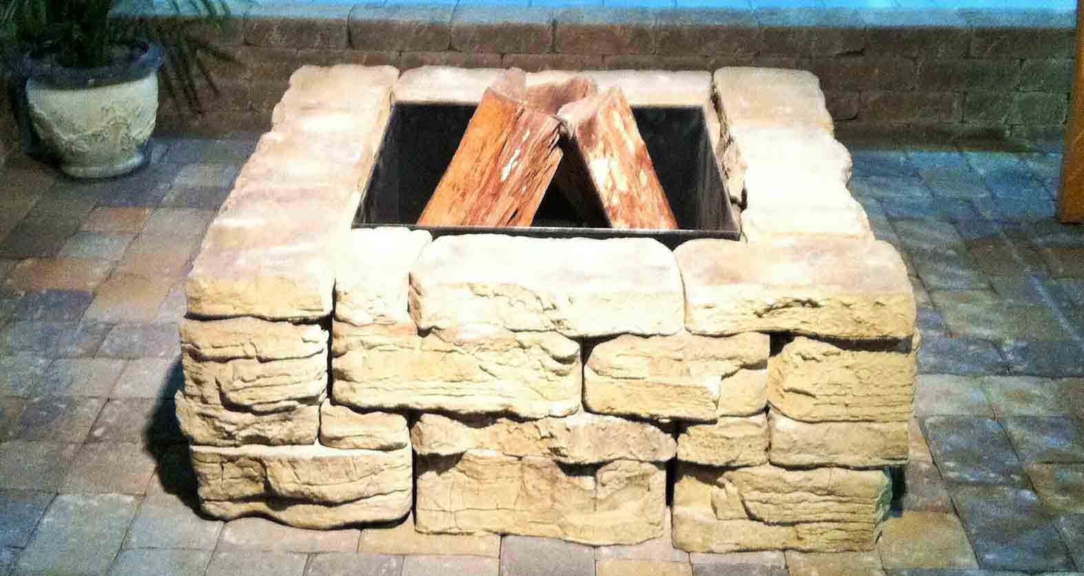 Fire Pit Stoned Brick Area — Beaver County, PA — McCreary's Lawn Care