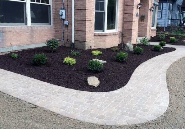 Front Shrub With Mulch Landscaping — Beaver County, PA — McCreary's Lawn Care