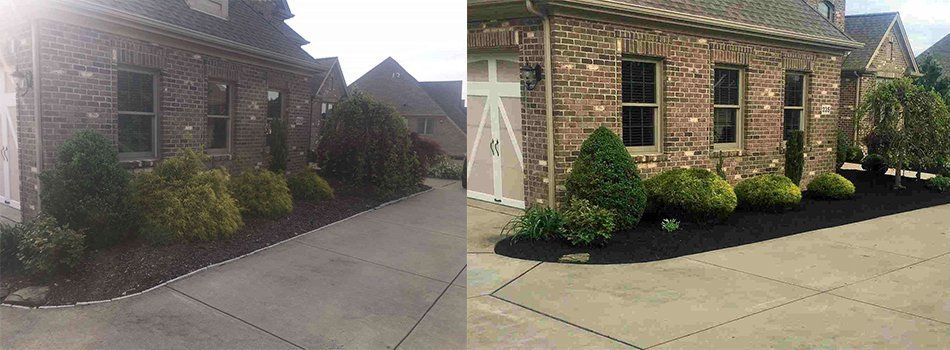 Before And After Landscaped Residential Side — Beaver County, PA — McCreary's Lawn Care