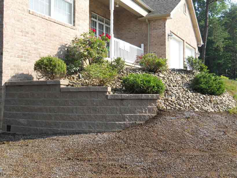 Retaining Walls And Flower Bed— Beaver County, PA — McCreary's Lawn Care