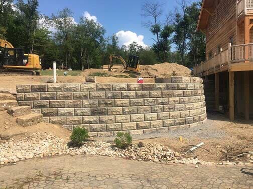 High Retaining Walls Installation — Beaver County, PA — McCreary's Lawn Care