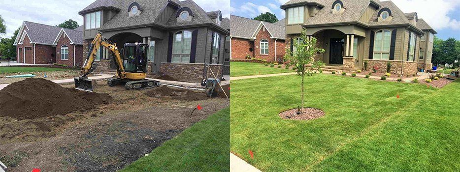 Before And After Landscaped Residential Installation — Beaver County, PA — McCreary's Lawn Care