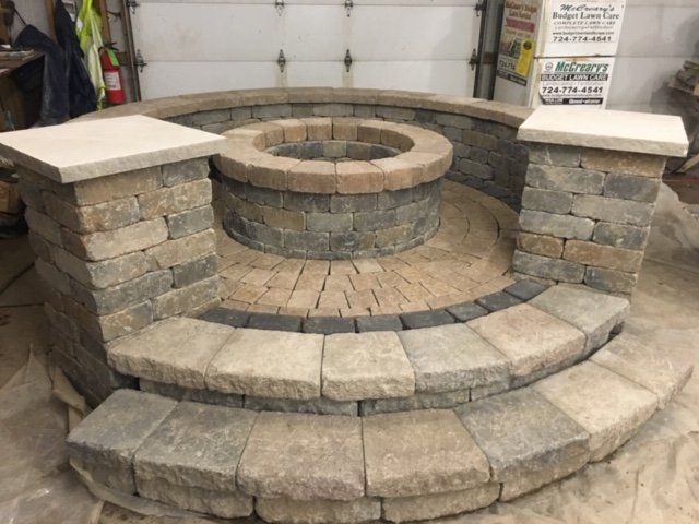 Fire Place Stoned Brick Area — Beaver County, PA — McCreary's Lawn Care