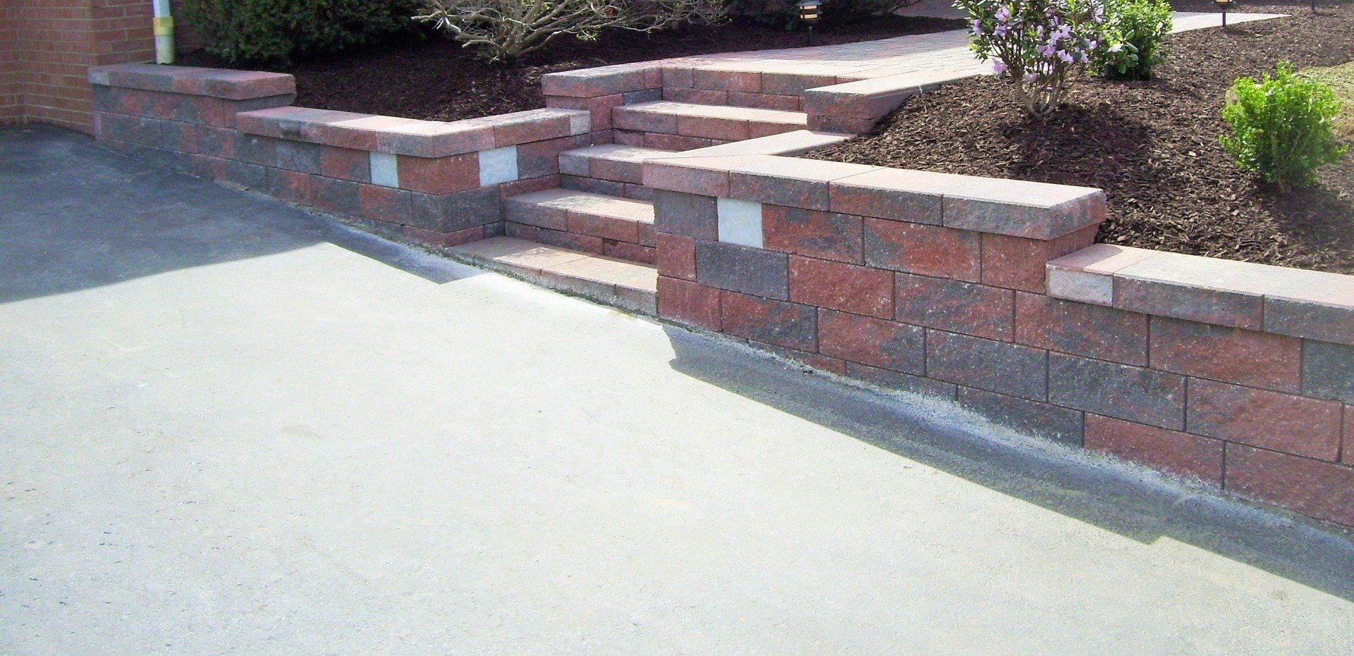 Colored Retaining Walls And Steps — Beaver County, PA — McCreary's Lawn Care