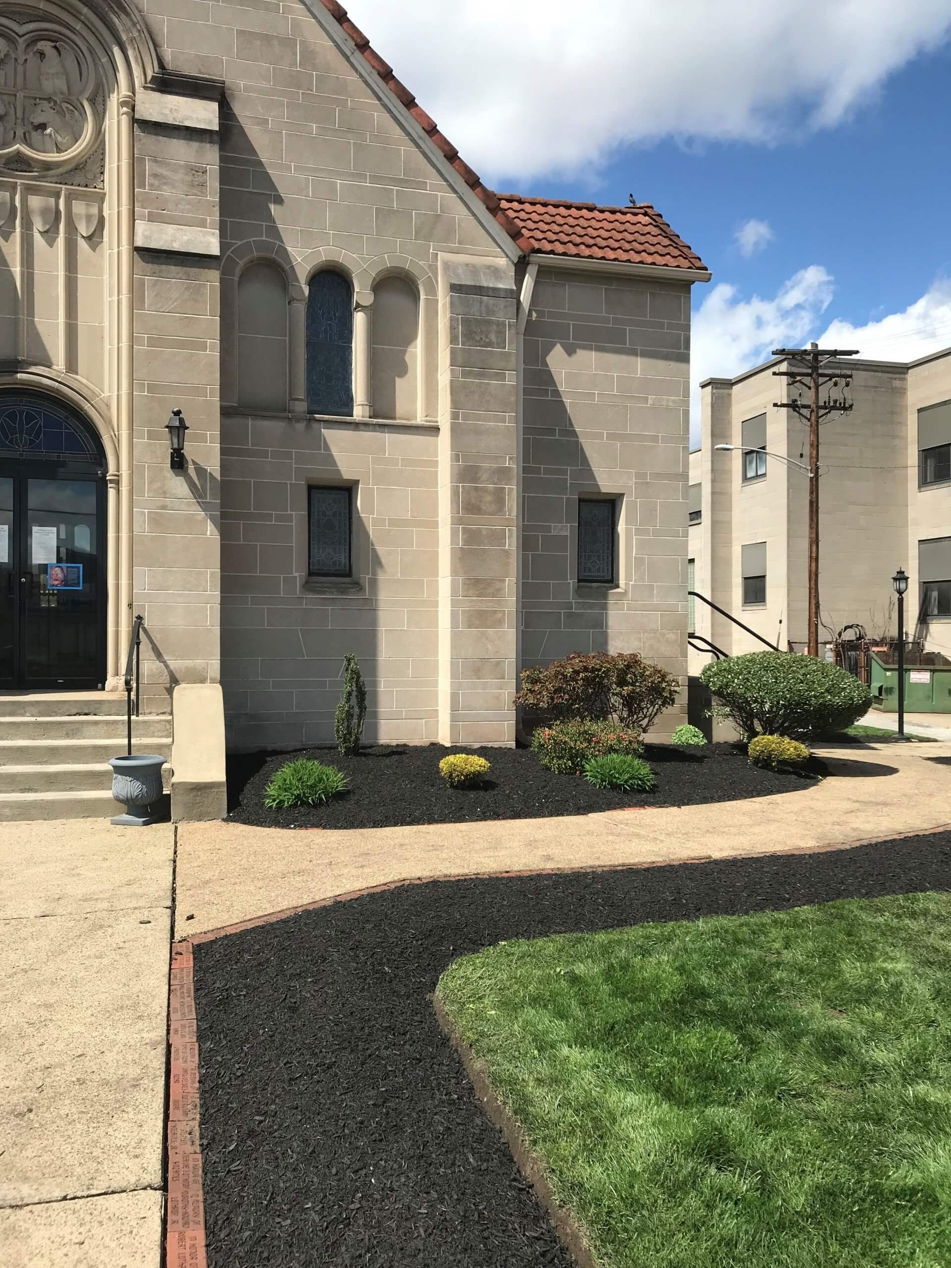 Landscaped Building — Beaver County, PA — McCreary's Lawn Care