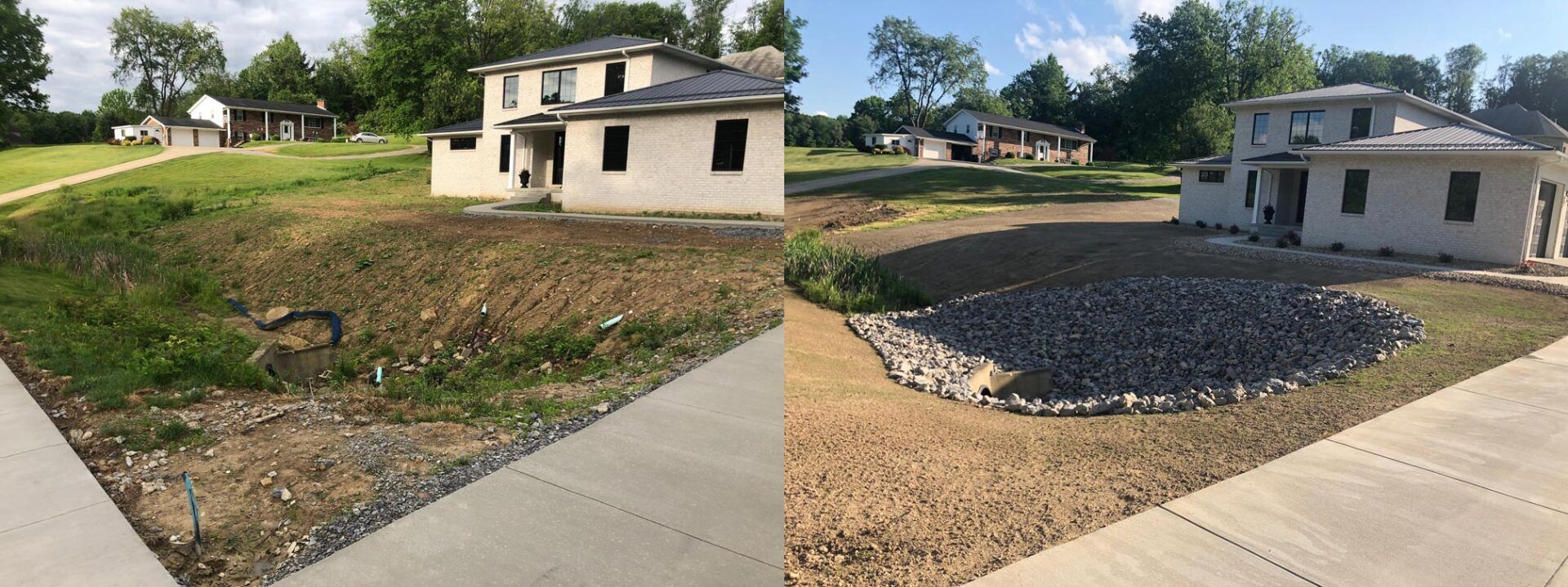 Before And After Landscape Adding Gravel — Beaver County, PA — McCreary's Lawn Care
