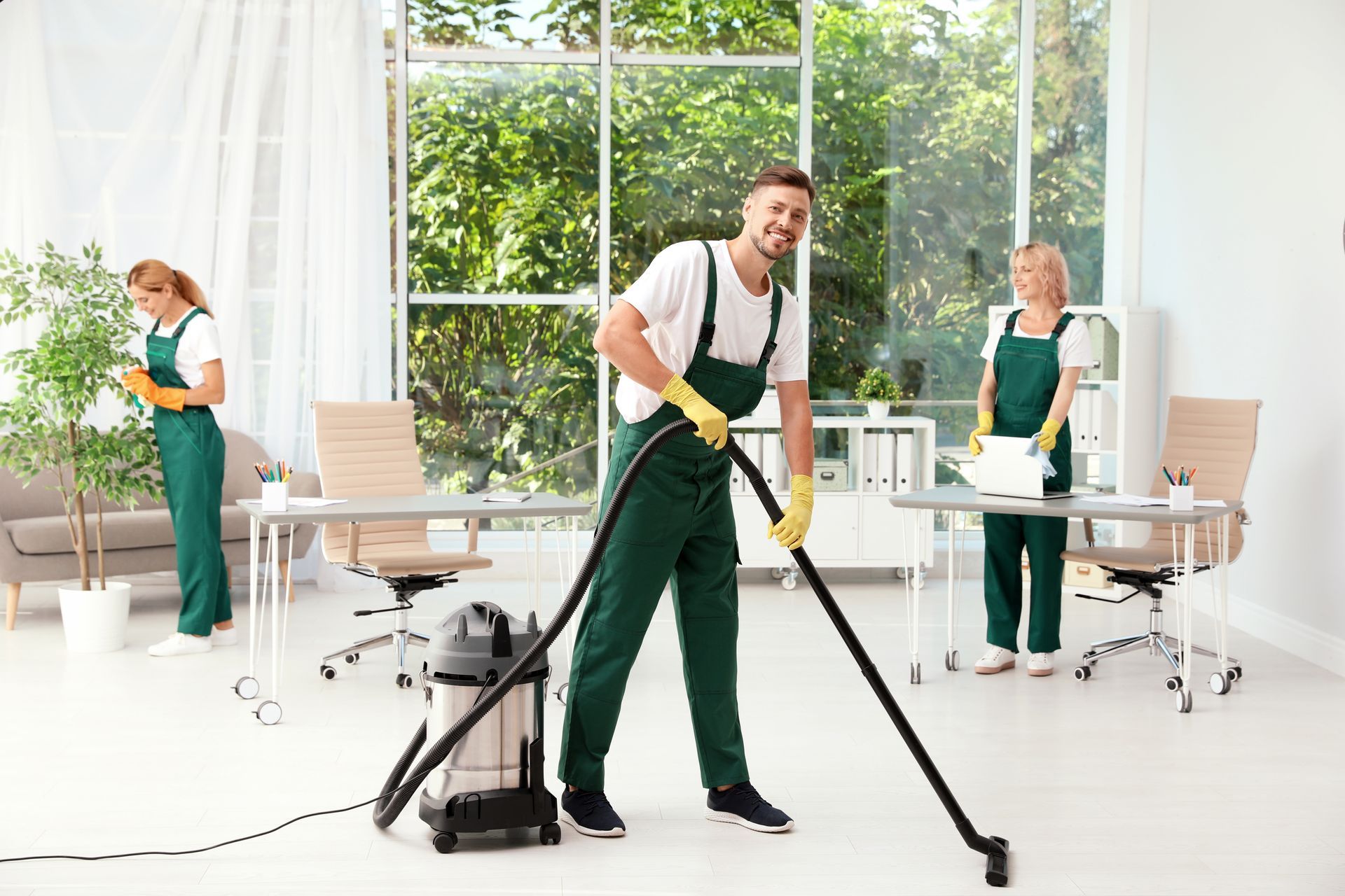 Cleaning services.