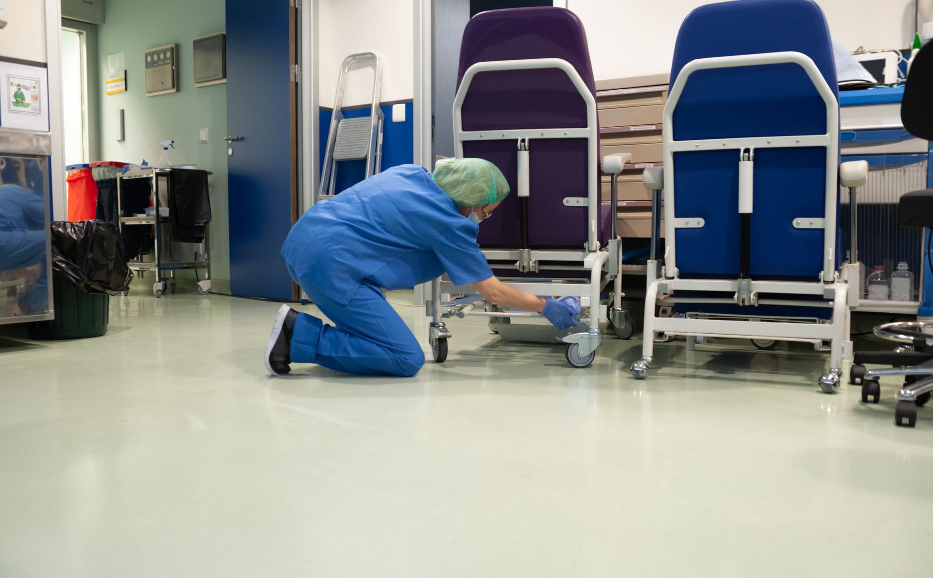 Hospital cleaning.