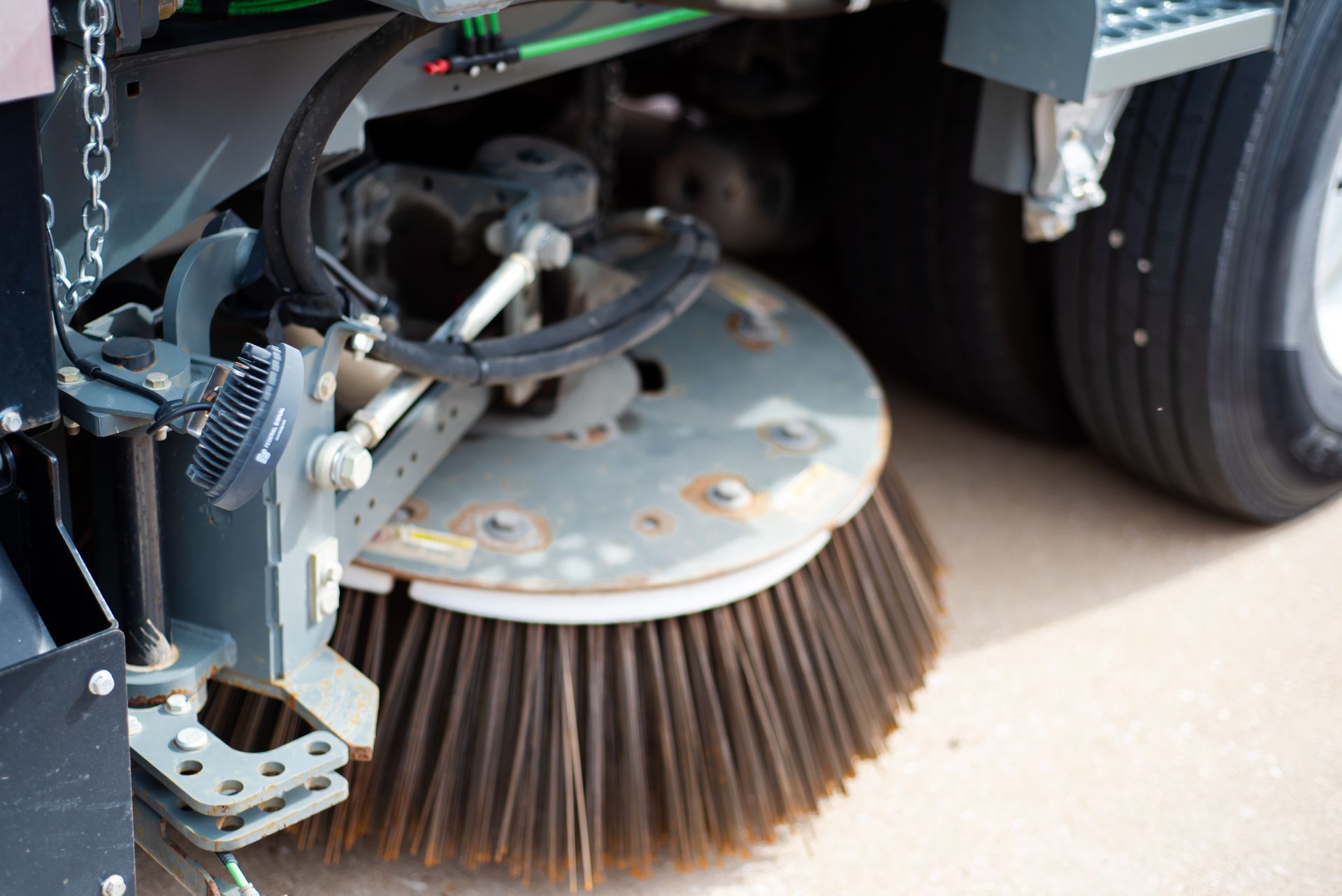 A sweeper machine