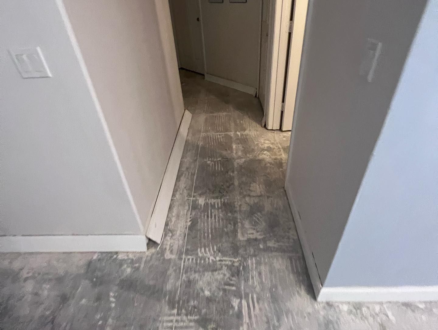 Hallway Tile Removal After