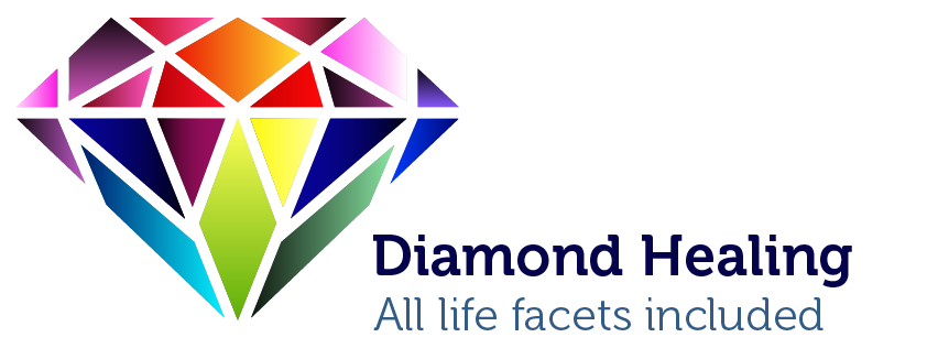 Het logo voor: diamanthealing. Voor ondersteuning bij alle levens facetten