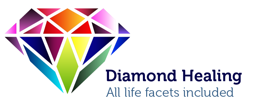 Het logo voor: diamanthealing. Voor ondersteuning bij alle levens facetten