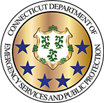 The logo for the connecticut department of emergency services and public protection.