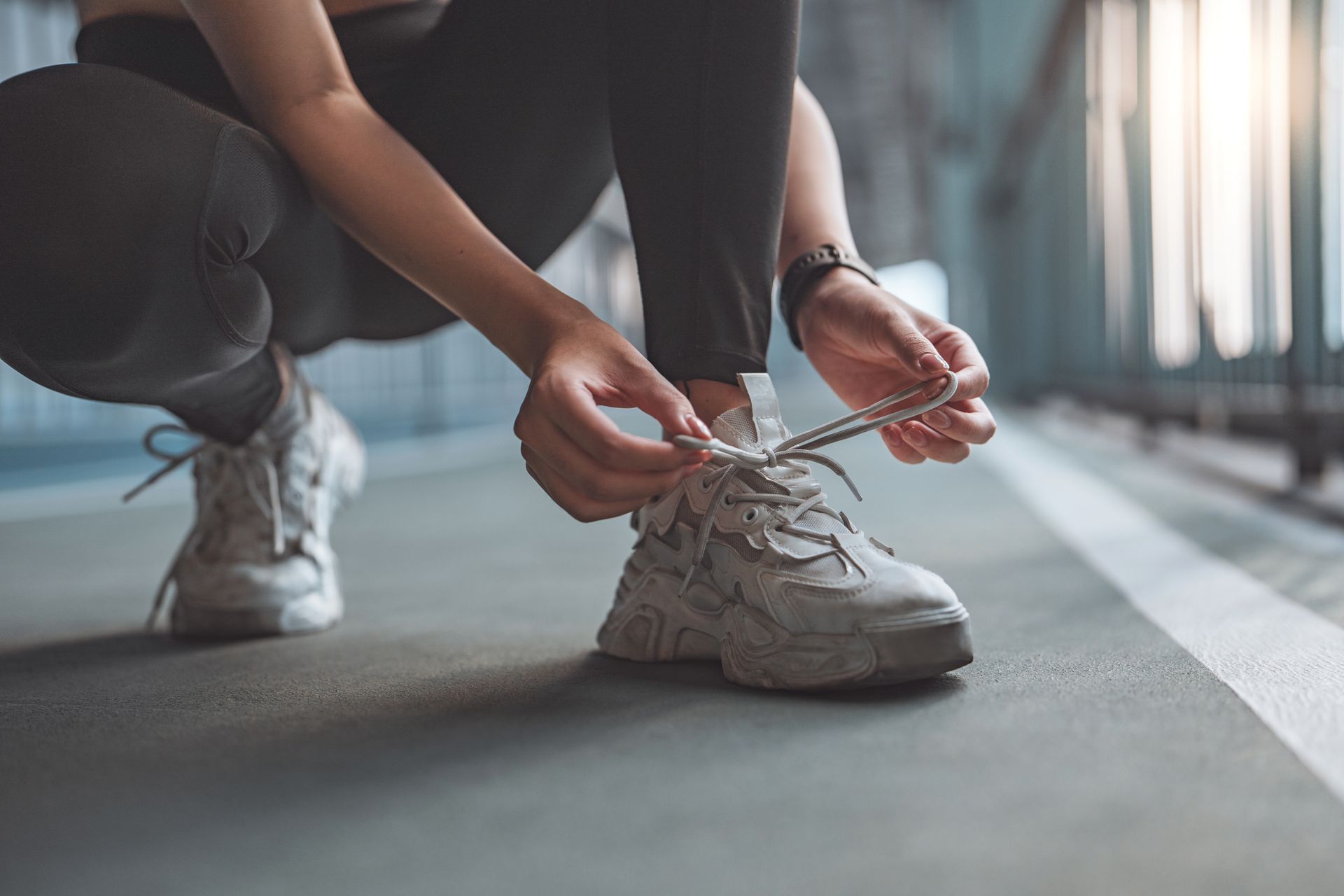 Fixing shoe lace