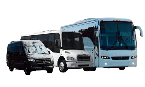 charter bus, minibus, and sprinter van rental options for group transportation in San Diego