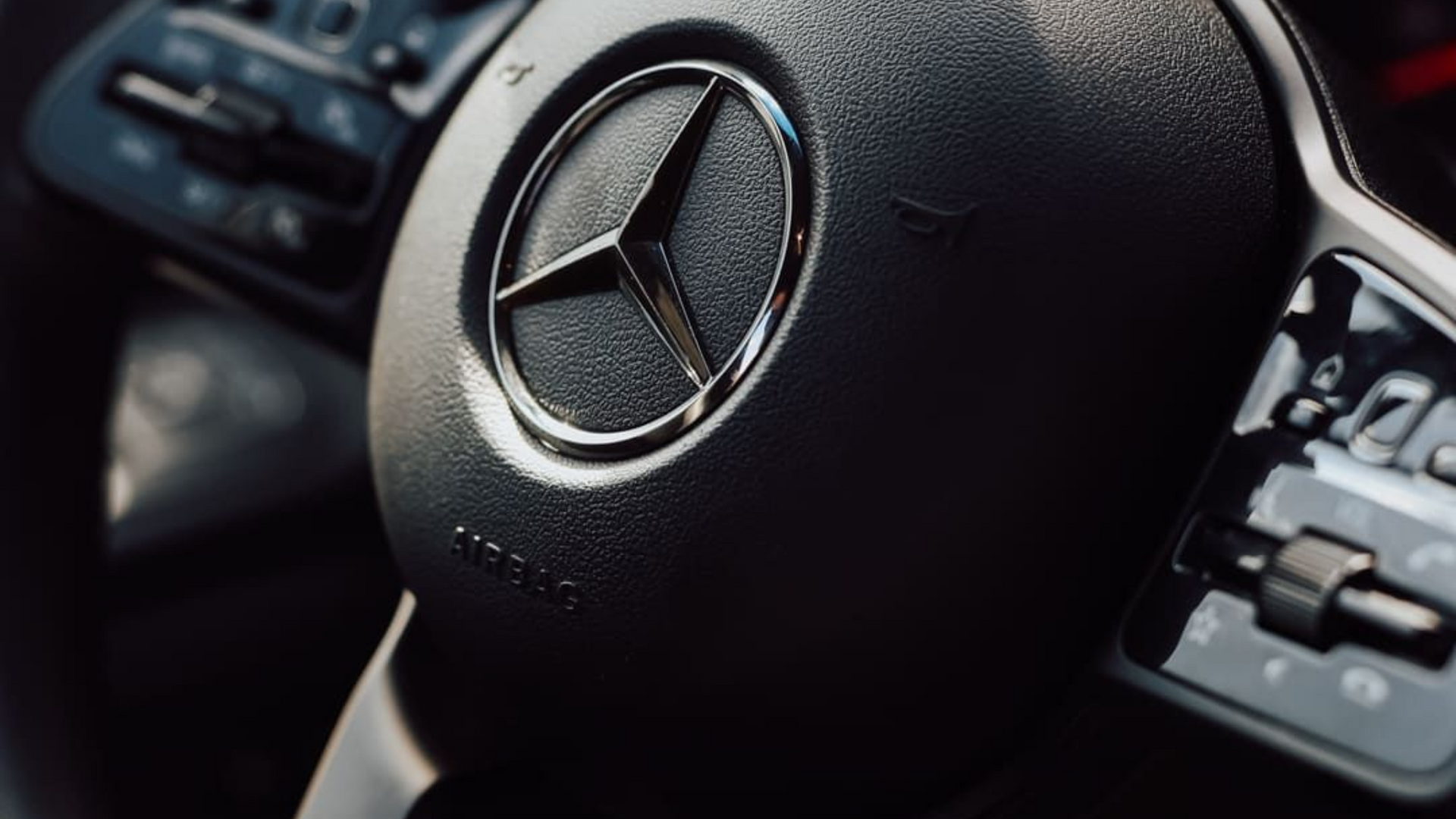 Close-up of Sprinter van steering wheel for San Diego corporate event transportation