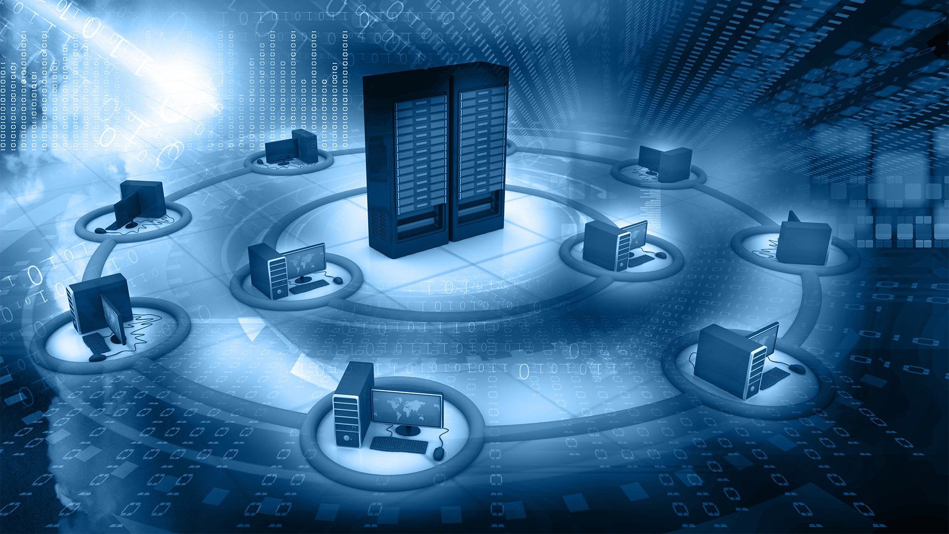 Computer Network and internet communication concept