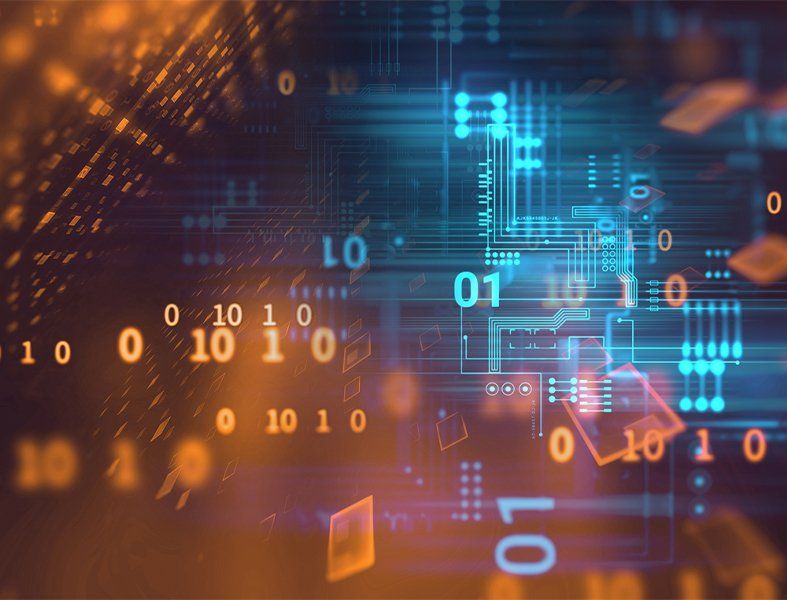 blue geometric abstract technology and science background