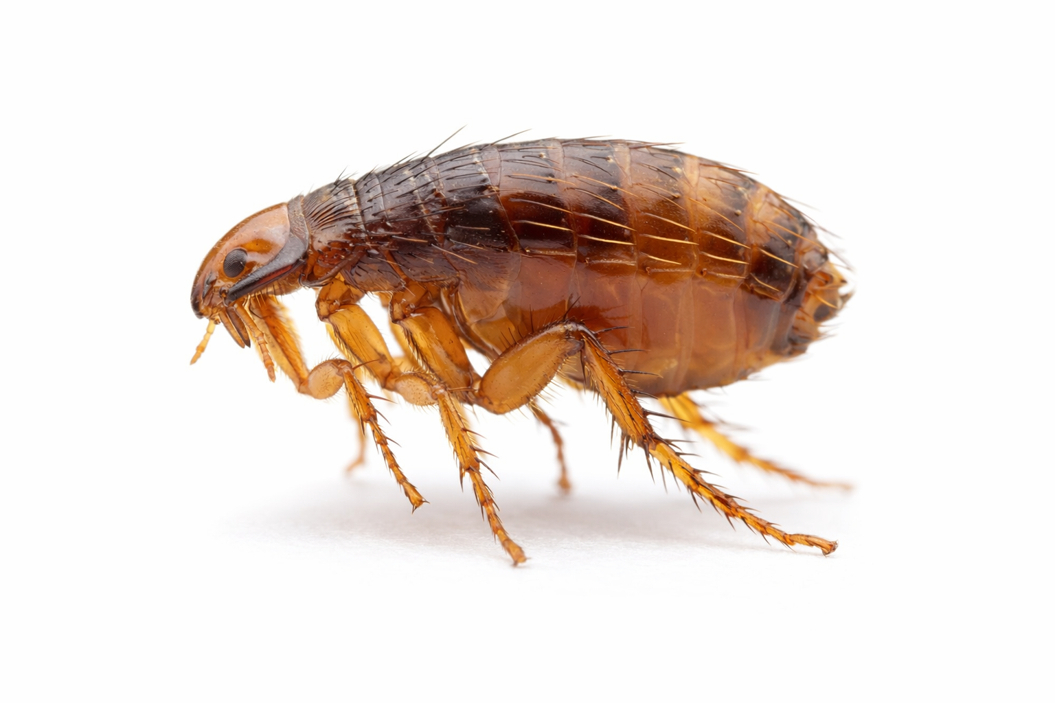 Image agrandie d'une puce 