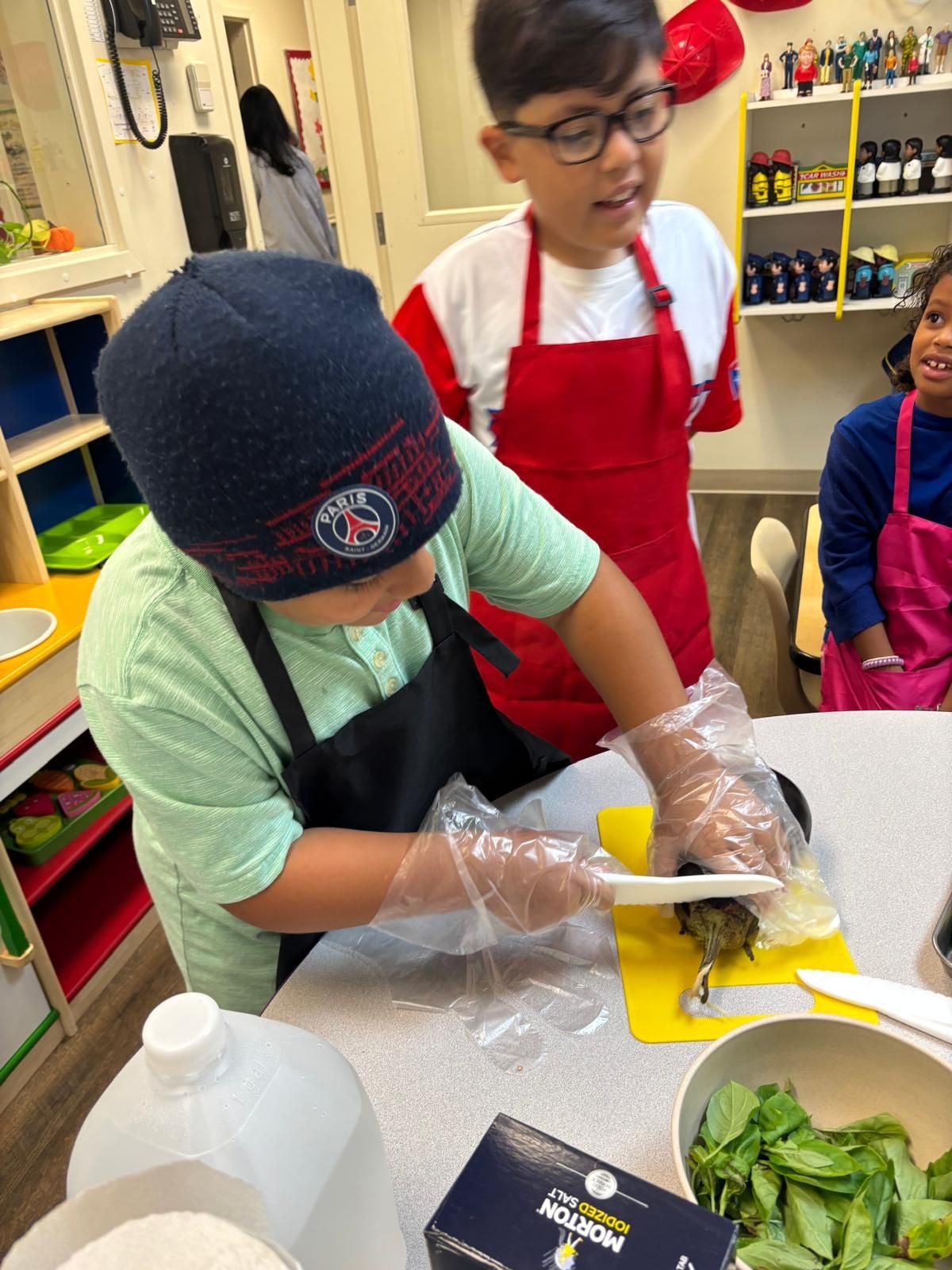 Montessori child working practical life skills